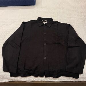 Cos Men’s Black Button Sweater/Button Up Size Medium